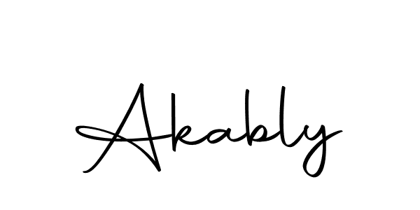 Akably stylish signature style. Best Handwritten Sign (Autography-DOLnW) for my name. Handwritten Signature Collection Ideas for my name Akably. Akably signature style 10 images and pictures png
