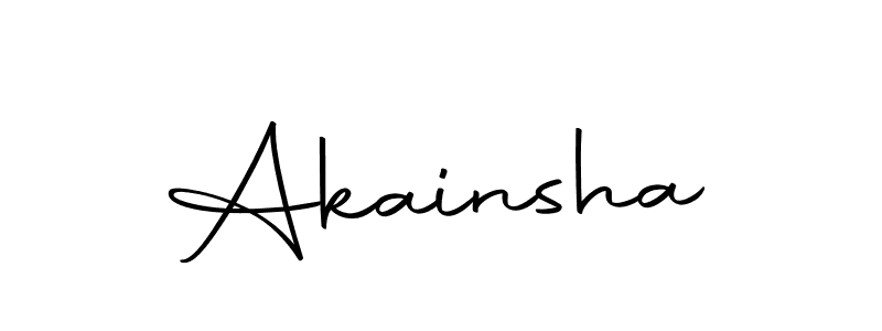 Akainsha stylish signature style. Best Handwritten Sign (Autography-DOLnW) for my name. Handwritten Signature Collection Ideas for my name Akainsha. Akainsha signature style 10 images and pictures png