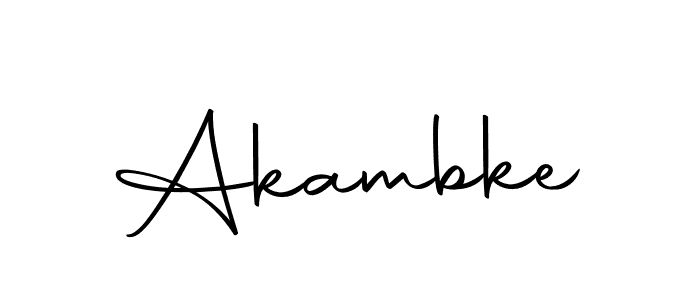 Design your own signature with our free online signature maker. With this signature software, you can create a handwritten (Autography-DOLnW) signature for name Akambke. Akambke signature style 10 images and pictures png