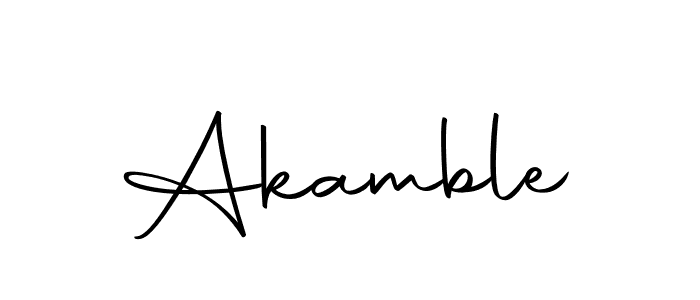 Create a beautiful signature design for name Akamble. With this signature (Autography-DOLnW) fonts, you can make a handwritten signature for free. Akamble signature style 10 images and pictures png