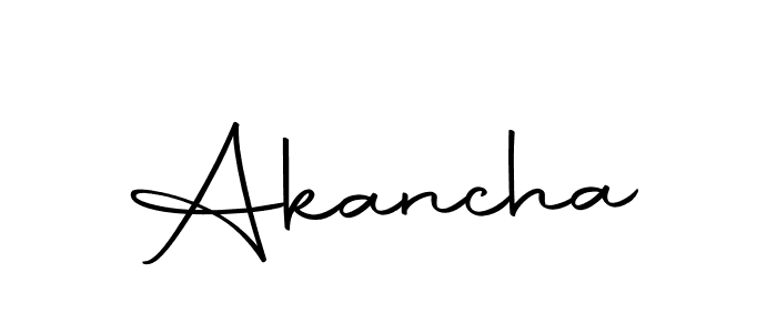 Make a beautiful signature design for name Akancha. With this signature (Autography-DOLnW) style, you can create a handwritten signature for free. Akancha signature style 10 images and pictures png