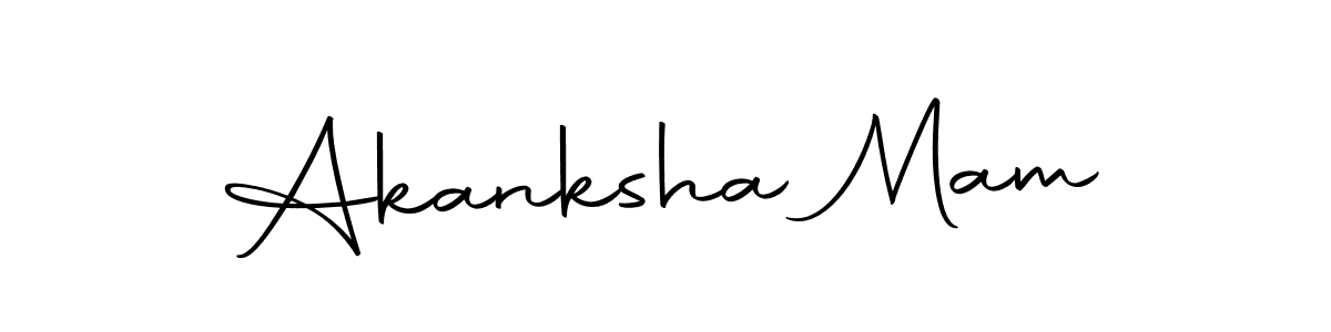 How to make Akanksha Mam name signature. Use Autography-DOLnW style for creating short signs online. This is the latest handwritten sign. Akanksha Mam signature style 10 images and pictures png