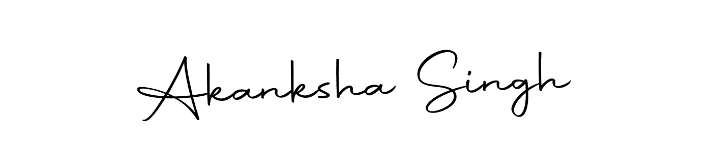 Create a beautiful signature design for name Akanksha Singh. With this signature (Autography-DOLnW) fonts, you can make a handwritten signature for free. Akanksha Singh signature style 10 images and pictures png