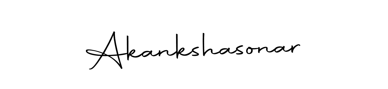 Create a beautiful signature design for name Akankshasonar. With this signature (Autography-DOLnW) fonts, you can make a handwritten signature for free. Akankshasonar signature style 10 images and pictures png