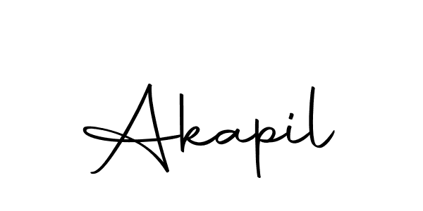 Make a beautiful signature design for name Akapil. With this signature (Autography-DOLnW) style, you can create a handwritten signature for free. Akapil signature style 10 images and pictures png