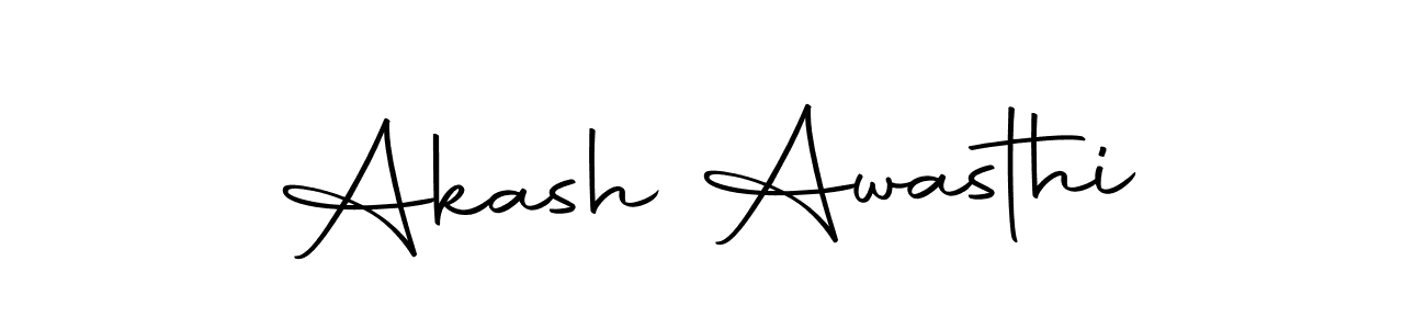 How to make Akash Awasthi name signature. Use Autography-DOLnW style for creating short signs online. This is the latest handwritten sign. Akash Awasthi signature style 10 images and pictures png
