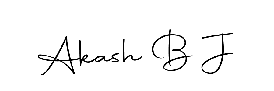 Design your own signature with our free online signature maker. With this signature software, you can create a handwritten (Autography-DOLnW) signature for name Akash B J. Akash B J signature style 10 images and pictures png