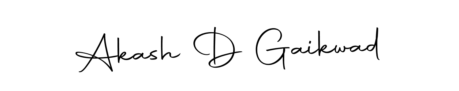 Create a beautiful signature design for name Akash D Gaikwad. With this signature (Autography-DOLnW) fonts, you can make a handwritten signature for free. Akash D Gaikwad signature style 10 images and pictures png