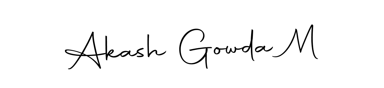 This is the best signature style for the Akash Gowda M name. Also you like these signature font (Autography-DOLnW). Mix name signature. Akash Gowda M signature style 10 images and pictures png