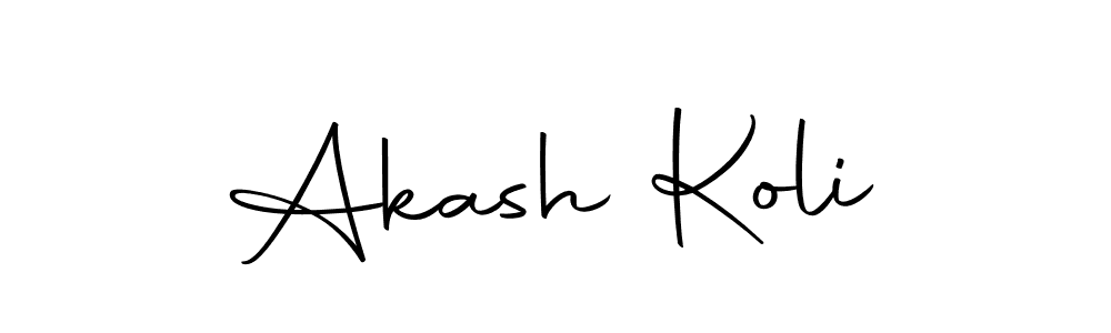 How to make Akash Koli name signature. Use Autography-DOLnW style for creating short signs online. This is the latest handwritten sign. Akash Koli signature style 10 images and pictures png