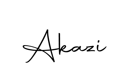 Design your own signature with our free online signature maker. With this signature software, you can create a handwritten (Autography-DOLnW) signature for name Akazi. Akazi signature style 10 images and pictures png