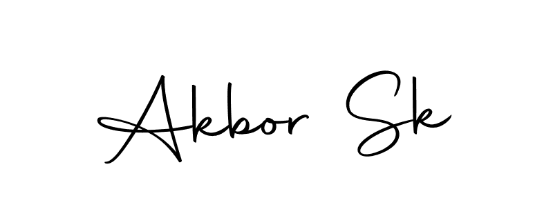 How to make Akbor Sk name signature. Use Autography-DOLnW style for creating short signs online. This is the latest handwritten sign. Akbor Sk signature style 10 images and pictures png
