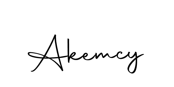 Design your own signature with our free online signature maker. With this signature software, you can create a handwritten (Autography-DOLnW) signature for name Akemcy. Akemcy signature style 10 images and pictures png