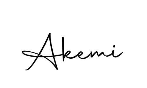 Use a signature maker to create a handwritten signature online. With this signature software, you can design (Autography-DOLnW) your own signature for name Akemi. Akemi signature style 10 images and pictures png