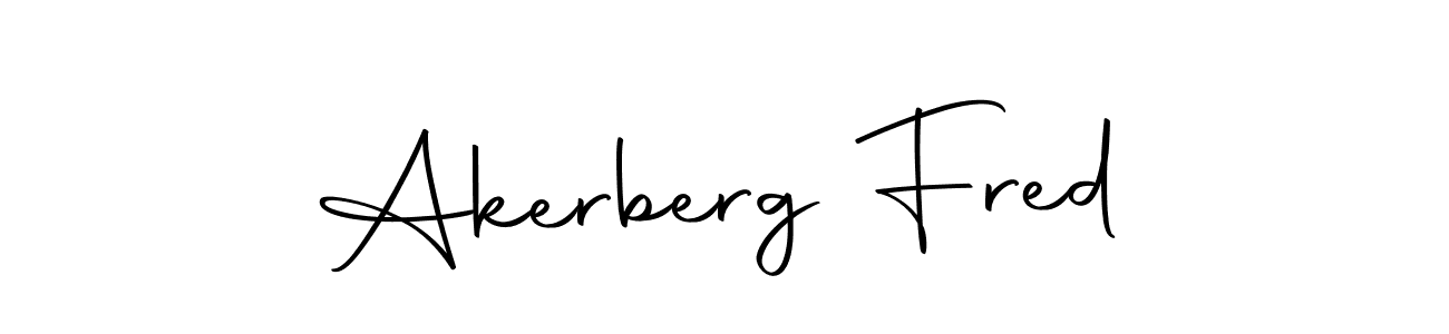 How to make Akerberg Fred name signature. Use Autography-DOLnW style for creating short signs online. This is the latest handwritten sign. Akerberg Fred signature style 10 images and pictures png
