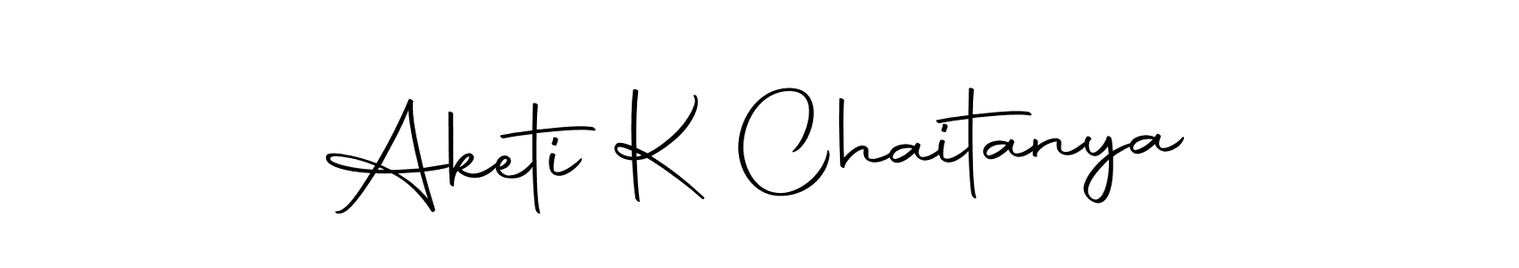 Create a beautiful signature design for name Aketi K Chaitanya. With this signature (Autography-DOLnW) fonts, you can make a handwritten signature for free. Aketi K Chaitanya signature style 10 images and pictures png