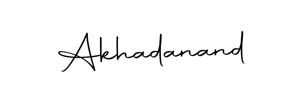 Design your own signature with our free online signature maker. With this signature software, you can create a handwritten (Autography-DOLnW) signature for name Akhadanand. Akhadanand signature style 10 images and pictures png