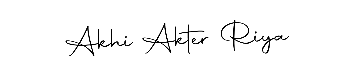 Use a signature maker to create a handwritten signature online. With this signature software, you can design (Autography-DOLnW) your own signature for name Akhi Akter Riya. Akhi Akter Riya signature style 10 images and pictures png