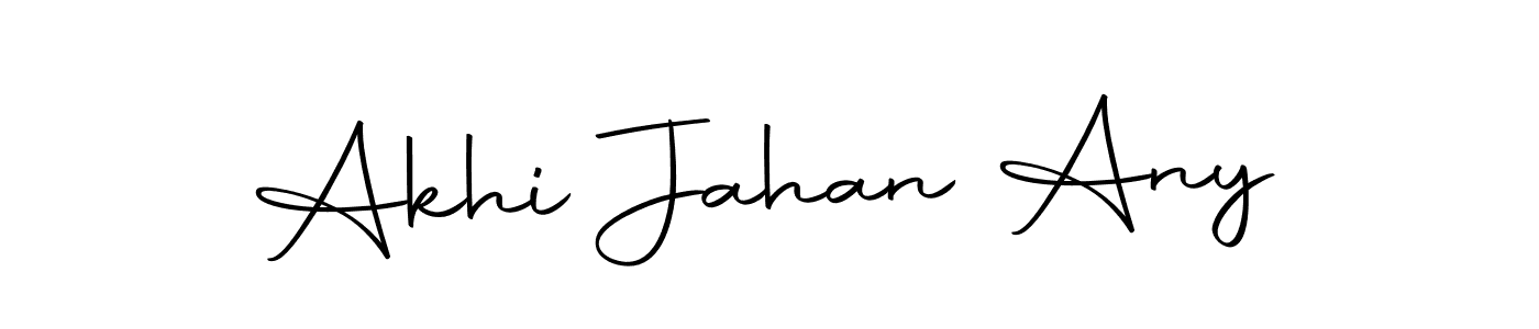 How to make Akhi Jahan Any name signature. Use Autography-DOLnW style for creating short signs online. This is the latest handwritten sign. Akhi Jahan Any signature style 10 images and pictures png