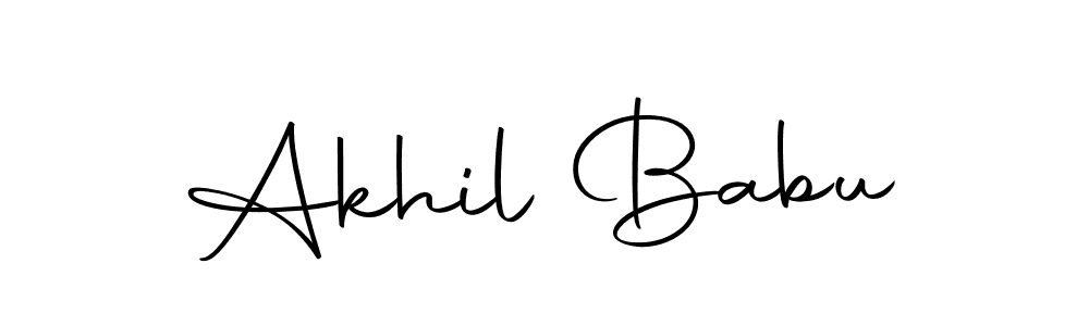 Create a beautiful signature design for name Akhil Babu. With this signature (Autography-DOLnW) fonts, you can make a handwritten signature for free. Akhil Babu signature style 10 images and pictures png