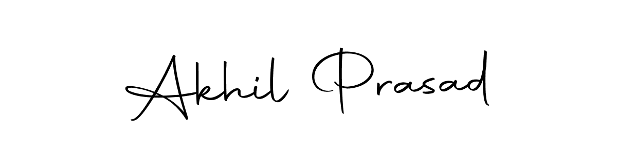 How to make Akhil Prasad name signature. Use Autography-DOLnW style for creating short signs online. This is the latest handwritten sign. Akhil Prasad signature style 10 images and pictures png