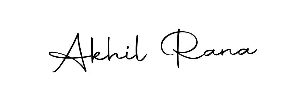 How to make Akhil Rana name signature. Use Autography-DOLnW style for creating short signs online. This is the latest handwritten sign. Akhil Rana signature style 10 images and pictures png