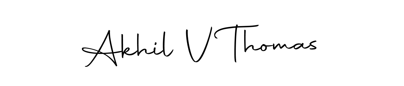 Make a short Akhil V Thomas signature style. Manage your documents anywhere anytime using Autography-DOLnW. Create and add eSignatures, submit forms, share and send files easily. Akhil V Thomas signature style 10 images and pictures png