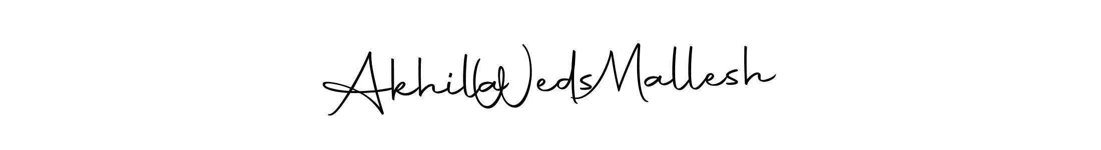 Similarly Autography-DOLnW is the best handwritten signature design. Signature creator online .You can use it as an online autograph creator for name Akhila   Weds  Mallesh. Akhila   Weds  Mallesh signature style 10 images and pictures png