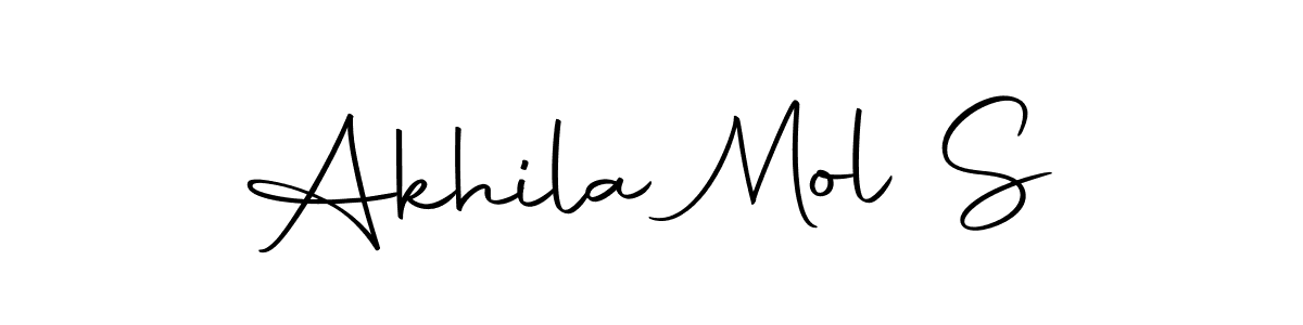 You can use this online signature creator to create a handwritten signature for the name Akhila Mol S. This is the best online autograph maker. Akhila Mol S signature style 10 images and pictures png
