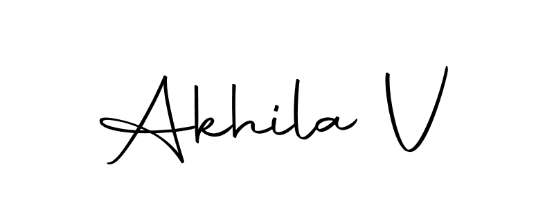 How to make Akhila V signature? Autography-DOLnW is a professional autograph style. Create handwritten signature for Akhila V name. Akhila V signature style 10 images and pictures png