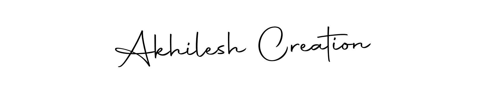 You should practise on your own different ways (Autography-DOLnW) to write your name (Akhilesh Creation) in signature. don't let someone else do it for you. Akhilesh Creation signature style 10 images and pictures png