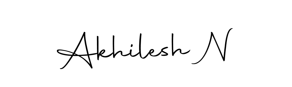 Make a beautiful signature design for name Akhilesh N. With this signature (Autography-DOLnW) style, you can create a handwritten signature for free. Akhilesh N signature style 10 images and pictures png