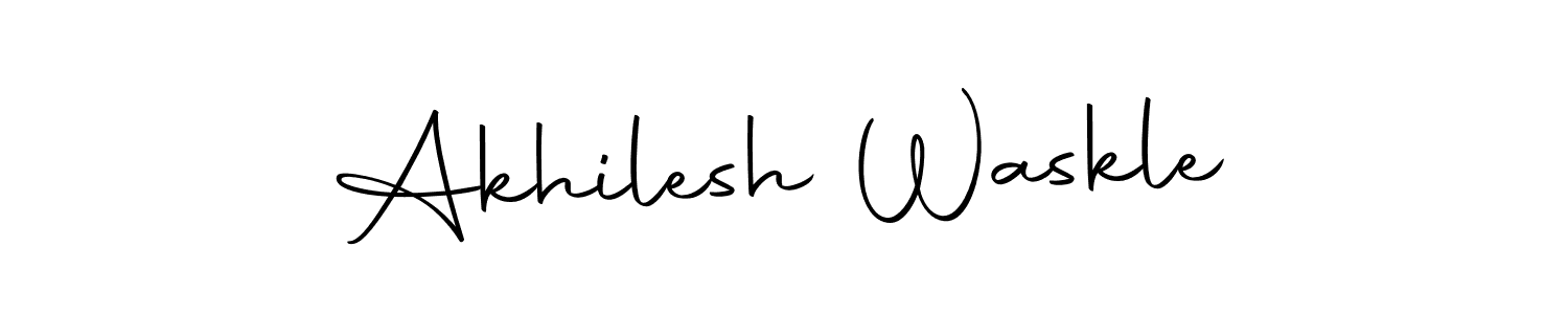 The best way (Autography-DOLnW) to make a short signature is to pick only two or three words in your name. The name Akhilesh Waskle include a total of six letters. For converting this name. Akhilesh Waskle signature style 10 images and pictures png