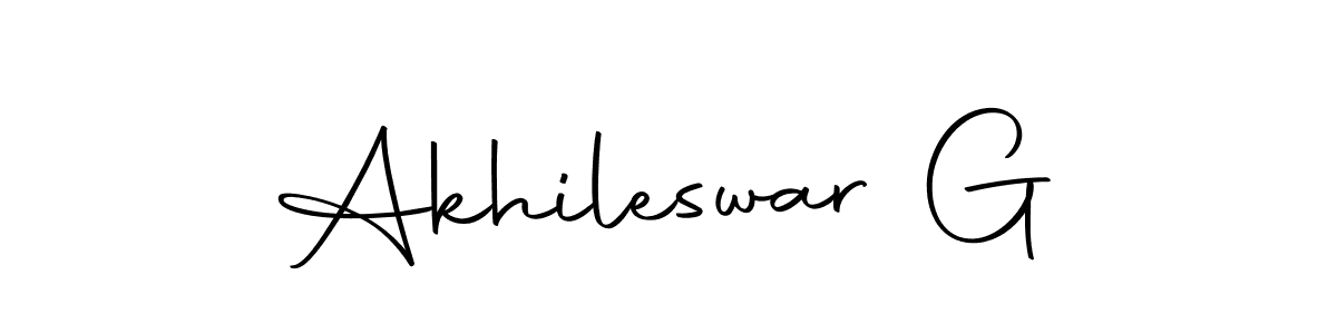 Design your own signature with our free online signature maker. With this signature software, you can create a handwritten (Autography-DOLnW) signature for name Akhileswar G. Akhileswar G signature style 10 images and pictures png