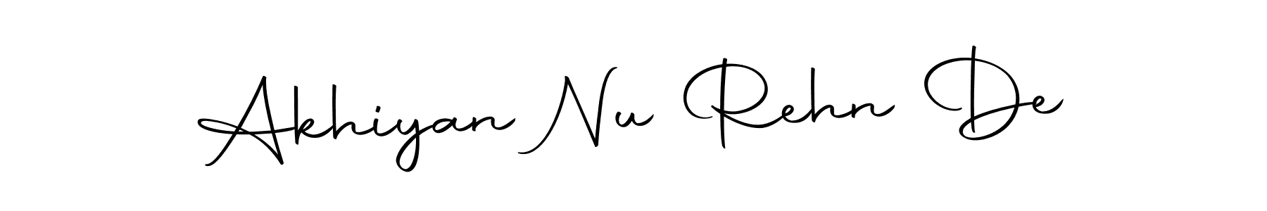 if you are searching for the best signature style for your name Akhiyan Nu Rehn De. so please give up your signature search. here we have designed multiple signature styles  using Autography-DOLnW. Akhiyan Nu Rehn De signature style 10 images and pictures png
