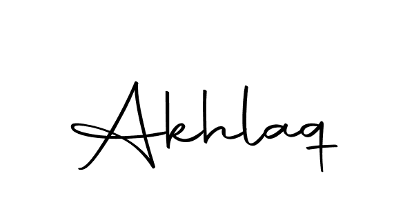 Use a signature maker to create a handwritten signature online. With this signature software, you can design (Autography-DOLnW) your own signature for name Akhlaq. Akhlaq signature style 10 images and pictures png