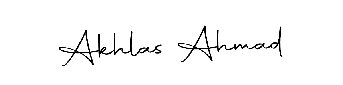Make a beautiful signature design for name Akhlas Ahmad. Use this online signature maker to create a handwritten signature for free. Akhlas Ahmad signature style 10 images and pictures png