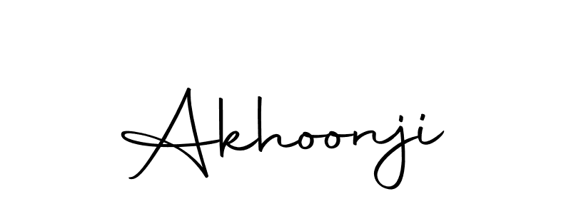 Make a beautiful signature design for name Akhoonji. With this signature (Autography-DOLnW) style, you can create a handwritten signature for free. Akhoonji signature style 10 images and pictures png