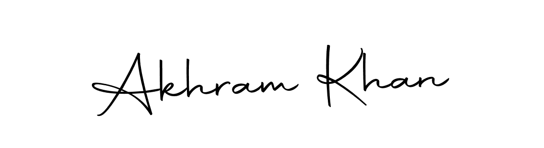 How to make Akhram Khan name signature. Use Autography-DOLnW style for creating short signs online. This is the latest handwritten sign. Akhram Khan signature style 10 images and pictures png
