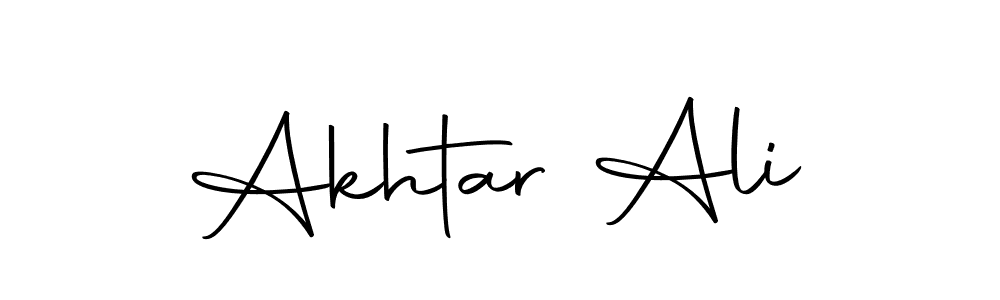 How to make Akhtar Ali name signature. Use Autography-DOLnW style for creating short signs online. This is the latest handwritten sign. Akhtar Ali signature style 10 images and pictures png