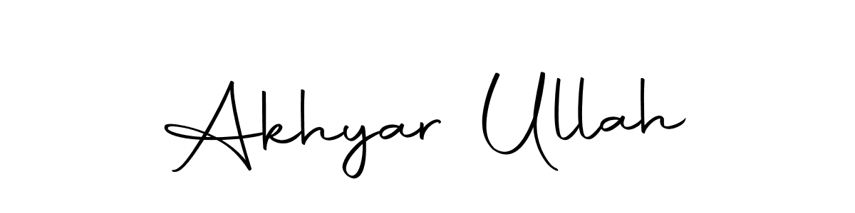 if you are searching for the best signature style for your name Akhyar Ullah. so please give up your signature search. here we have designed multiple signature styles  using Autography-DOLnW. Akhyar Ullah signature style 10 images and pictures png