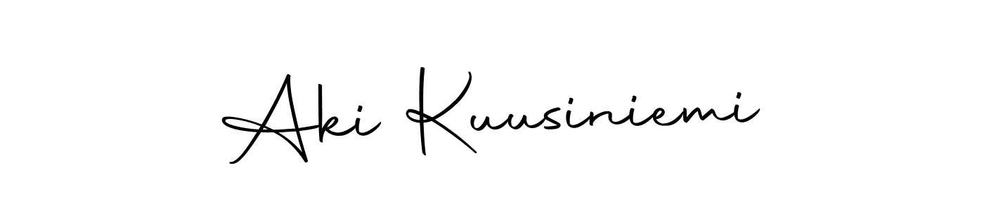 Create a beautiful signature design for name Aki Kuusiniemi. With this signature (Autography-DOLnW) fonts, you can make a handwritten signature for free. Aki Kuusiniemi signature style 10 images and pictures png