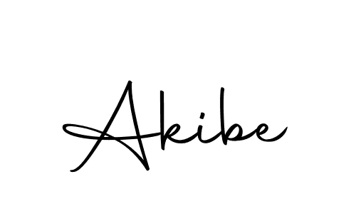 Design your own signature with our free online signature maker. With this signature software, you can create a handwritten (Autography-DOLnW) signature for name Akibe. Akibe signature style 10 images and pictures png