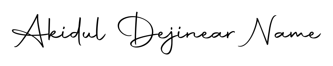 A modern signature idea for name Akidul Dejinear Name using Autography-DOLnW font. Clean strokes and elegant curves make it stand out instantly. Akidul Dejinear Name signature style 10 images and pictures png