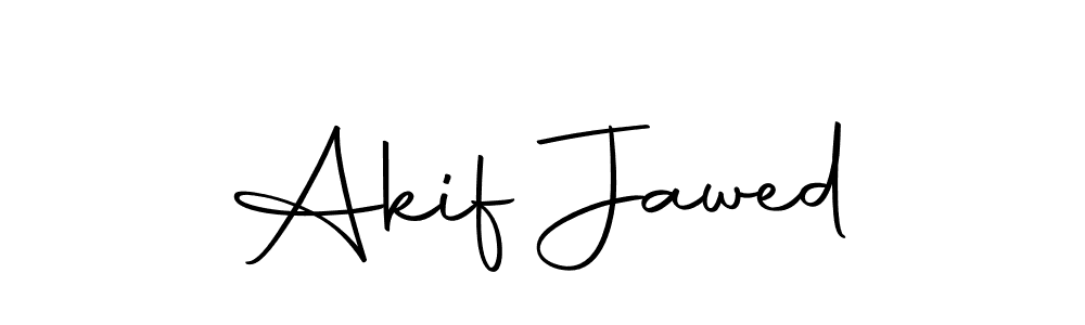 How to make Akif Jawed name signature. Use Autography-DOLnW style for creating short signs online. This is the latest handwritten sign. Akif Jawed signature style 10 images and pictures png