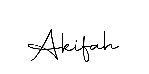 Design your own signature with our free online signature maker. With this signature software, you can create a handwritten (Autography-DOLnW) signature for name Akifah. Akifah signature style 10 images and pictures png