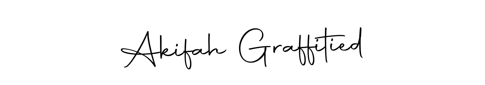 Create a beautiful signature design for name Akifah Graffitied. With this signature (Autography-DOLnW) fonts, you can make a handwritten signature for free. Akifah Graffitied signature style 10 images and pictures png