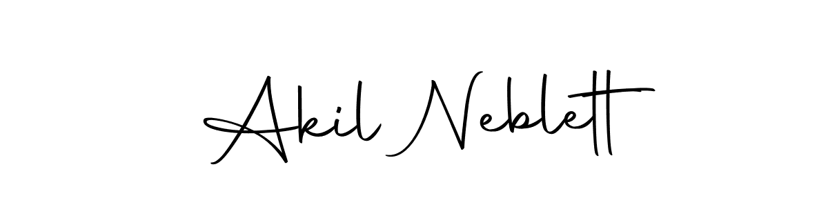 You should practise on your own different ways (Autography-DOLnW) to write your name (Akil Neblett) in signature. don't let someone else do it for you. Akil Neblett signature style 10 images and pictures png