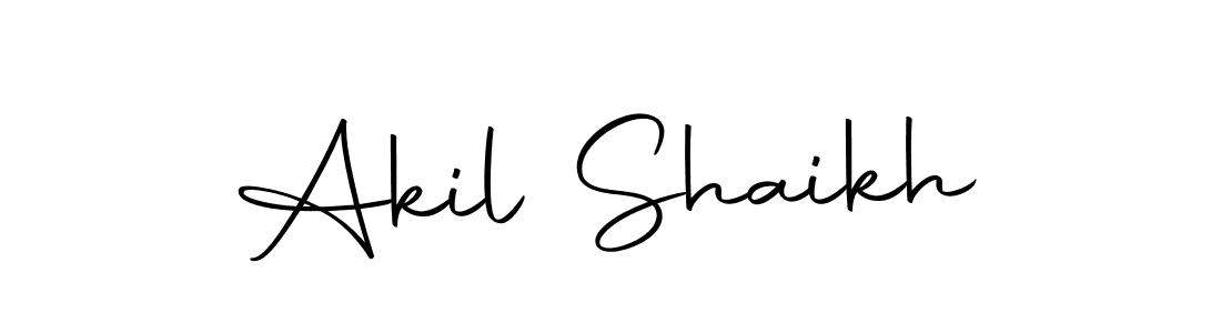 Use a signature maker to create a handwritten signature online. With this signature software, you can design (Autography-DOLnW) your own signature for name Akil Shaikh. Akil Shaikh signature style 10 images and pictures png
