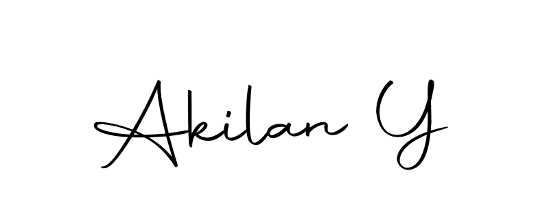 Create a beautiful signature design for name Akilan Y. With this signature (Autography-DOLnW) fonts, you can make a handwritten signature for free. Akilan Y signature style 10 images and pictures png